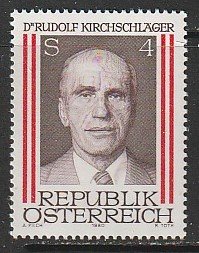 1980 Austria - Sc 1146 - MNH VF - 1 single - Rudolph Kirchschlager