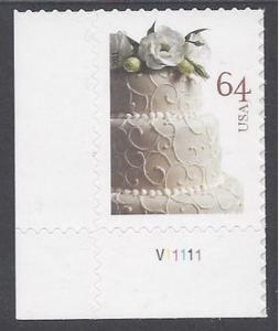 #4521 64c Wedding Cake P# 2011 Mint NH