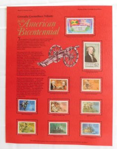 Grenada Grenadines 91-100 US American Bicentennial Mint w/ Display Card