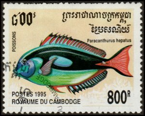 Cambodia 1469 - Cto - 800r Blue Tang (1995)