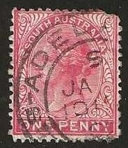 South Australia 115, used,  corner fault, small repaired tear. 1899.  (A943)