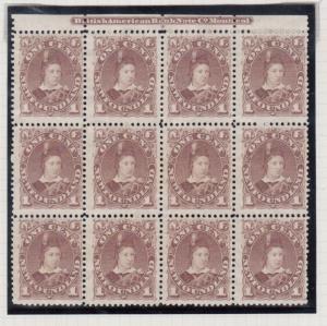 Newfoundland #42 Very Fine Mint Plate Block Of Twelve