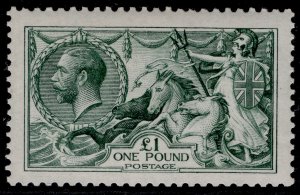 GB GV SG404, SCARCE £1 dull blue-green WATERLOW, NH MINT. Cat £3800.