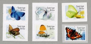 Sweden 2974-2975 MNH self-adhesive stamps butterflies 2017 complete set