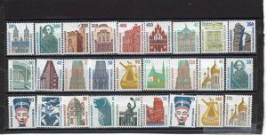 GERMANY 1987-1996 YEARS COMPLETE SET OF 27 STAMPS & 7 BOOKLETS MNH