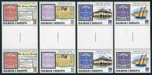 Samoa 458-461 gutter,MNH.Michel 358-361. Chief Post Office,Apia Sailing ship.