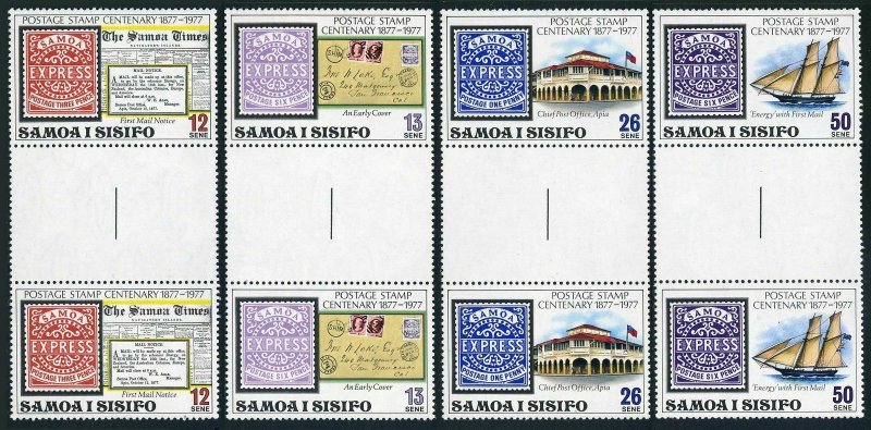 Samoa 458-461 gutter,MNH.Michel 358-361. Chief Post Office,Apia Sailing ship.