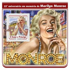 St Thomas - 2017 Actress Marilyn Monroe Souvenir Sheet Michel 7197 ST17208b