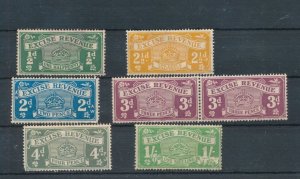 Great Britain 1916 Excise Revenues (7 Items) ZK23