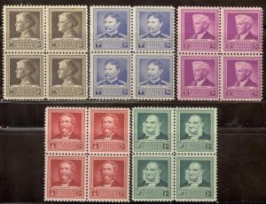 UNITED STATES SC# 874-8 F-VF MNH 1940 Blocks of 4