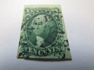 US Stamps, Sc. #13, Used VF 10¢ Very Attractive Stamp, w/R.Doporto Certificate,