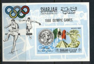 Khor Fakkan 1968 Mi#MS15b History of the Olympic Games MS MUH