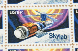 1974 sheet of stamps, Skylab, Sc# 1529