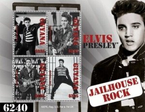 Guyana - 2012 - Elvis Presley Jailhouse Rock - Sheet Of 4 - MNH