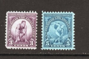 Scott #  718 & 719   unused   hinged