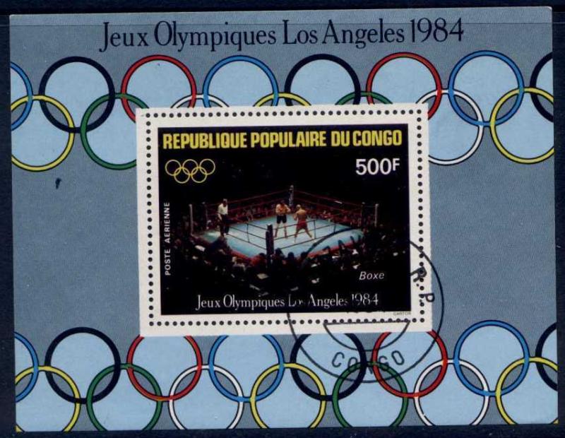 Congo PR C328 used (cto) Olympic Sports, Boxing