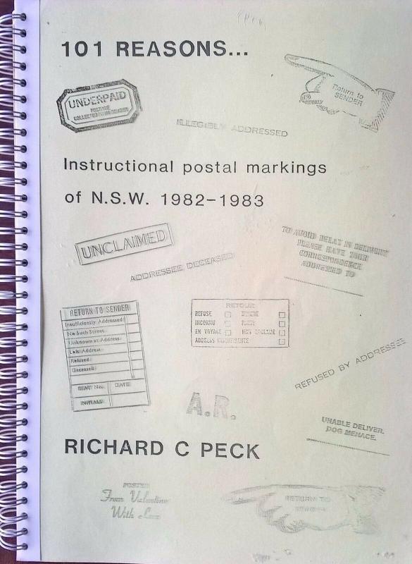 Australia - 101 Reasons Instructional Postal Markings of NSW 1982-3 Dead Letter