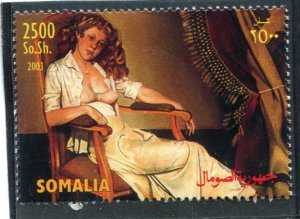 Somalia 2003 BALTHUS Nude Painting 1 value Perforated Mint (NH)