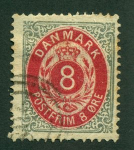 Denmark 1875 #28a U SCV(2020)=$5.00
