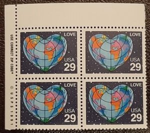 US Scott # 2535; 29c, Love issue from 1991; MNH, og; Block of 4; XF