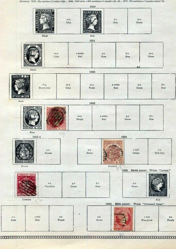 SPAIN 1853/1910 M&U on 8 Sides (Appx 80+Items) (RK254