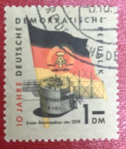 1959 Germany DDR Scott 465 used CV$0.40 Lot 771 1st Atomic reactor of the DDR