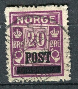 NORWAY; 1929 early Postage Due Optd. issue fine used 20ore. value