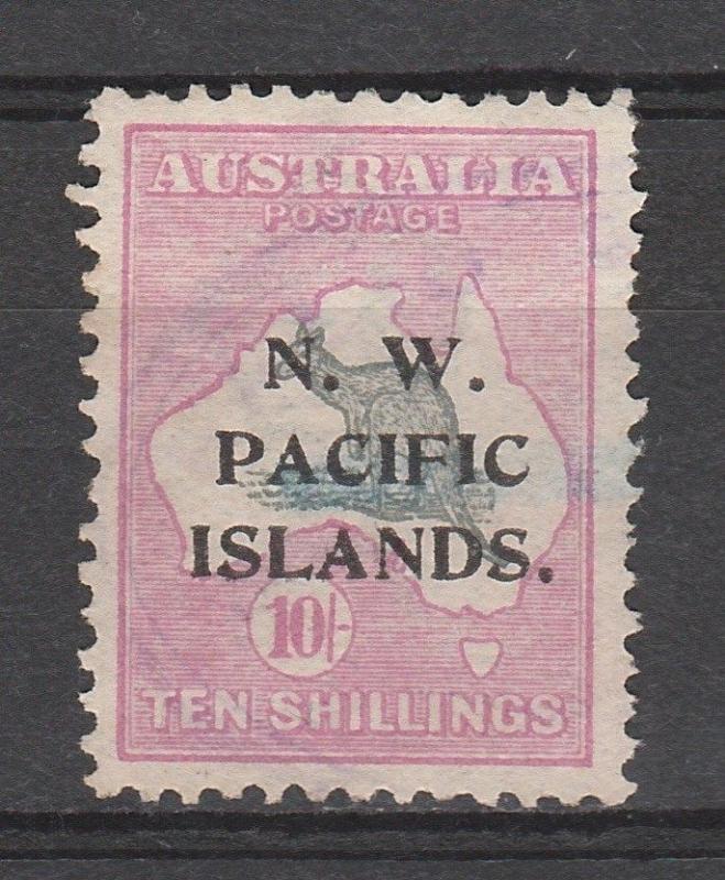 NWPI NEW GUINEA 1915 KANGAROO 10/- 1ST WMK TYPE A