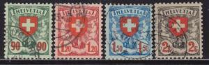 Switzerland # 200a - 203a , Coat of Arms , VF Used Set of 4 - I Combine S/H