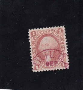 1c Telegraph, Sc #R4c, Used, Nice Hand Stamp (43801) 