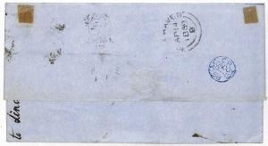 AZ4 1858 GB 2d BLUE Cover Whitehaven Crown Debts Printed Letter SG.34 cat £200