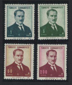 Turkey Kemal Ataturk 4v 1968 MNH SC#1767-1770 SG#2226-2229 MI#2082-2085