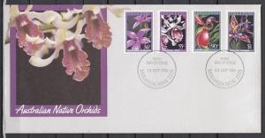 Australia, Scott cat. 997-1000. Australian Orchids issue on a First day cover.