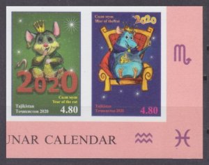 2020 Tajikistan  866b-867bPaar Year of the Rat 15,00 €