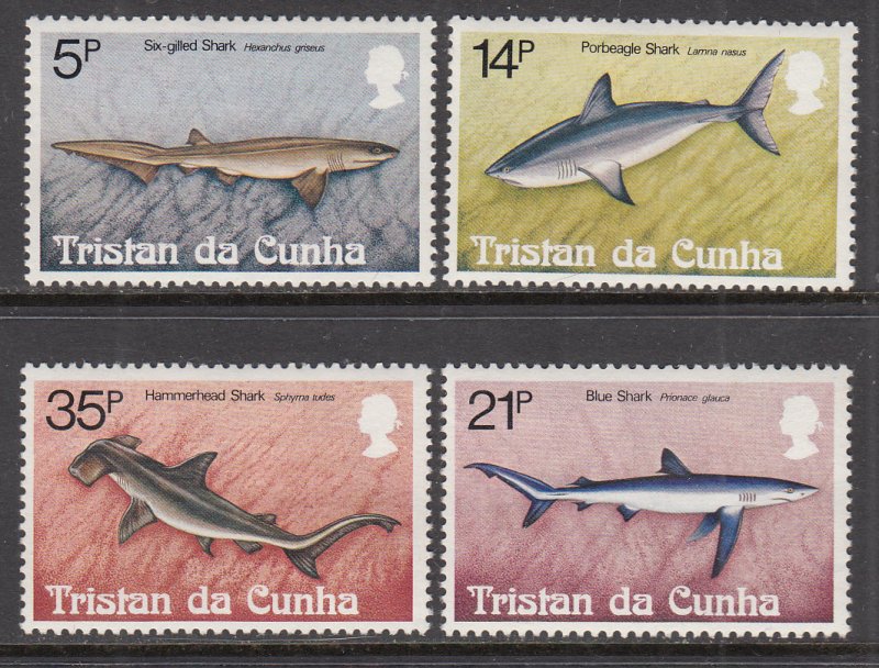 Tristan da Chuna 302-306 Sharks MNH VF