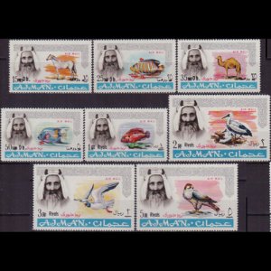 AJMAN 1967 - MI# 116A/I Animals Surch. 15d-5r NH