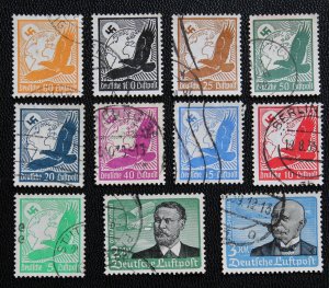 GERMANY #C46-56 Used Complete Airmail Set