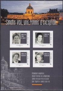 FRANCE # 012 BOOKLET of 4 WITH SIMONE VIEL, POLITICIAN, LAWYER, and MORE!!