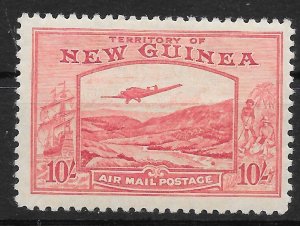 NEW GUINEA SG224 1939 AIR MAIL POSTAGE 10/= PINK MTD MINT (p)