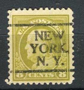 USA; Early 1900s Presidential series fine used 8c. PRE-CANCEL issue