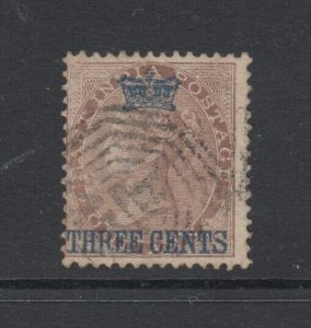 Straits Settlements, Scott 3 (SG 3), used