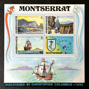 Montserrat: 1973, 480th Anniversary , Columbus Discovery Montserrat, M/S MNH