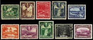 1934 British Guiana #210-17 & 220 Wmk 4 - Used - F/VF+ - CV$52.75 (ESP#3118)