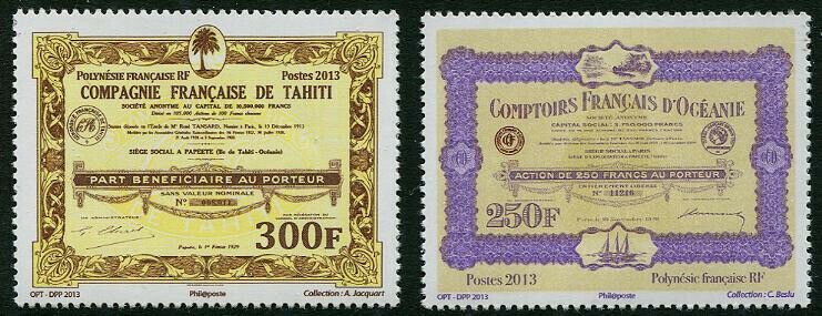 HERRICKSTAMP NEW ISSUES FRENCH POLYNESIA Sc.# 1111-12 Vintage Actions Stamps