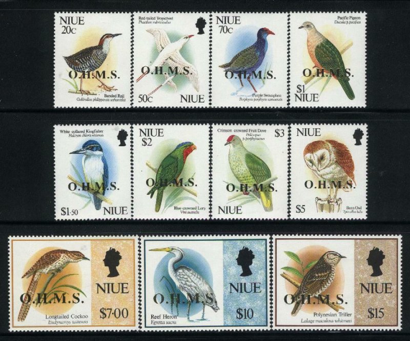 Niue MNH Mi D 20-30 Value 86 Euro ( $ 125 ) Birds OHMS