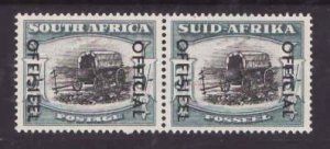 South Africa-Sc#o52- id9-unused og NH 5sh official Ox Wagon-Die I-dots-projectio