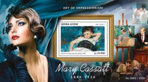 SIERRA LEONE - 2015 - Mary Cassatt - Perf Souv Sheet -Mint Never Hinged