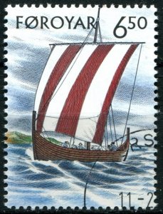 Faroe Islands Sc#413c Used, 6.50k multi, Vikings (2002)