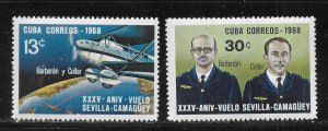 Cuba 1336-1337 35th Seville Camaguey Flight set MNH