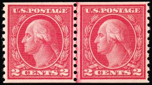 US Stamps # 455 MNH XF Pristine Line Pair